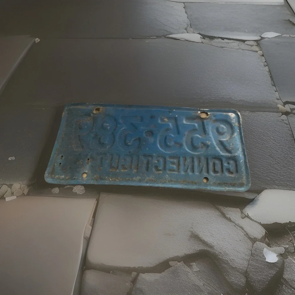 Vintage Connecticut Blue License Plate 955‎ 389
